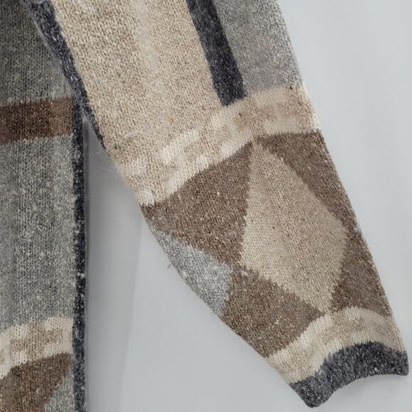 Gladys Bagley Vintage Angora Bohemian Geometric Crew Neck Oversized Sweater Top - Picture 9 of 13